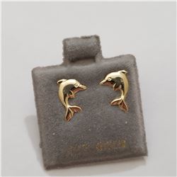 14K YELLOW GOLD SCREWBACK  EARRINGS