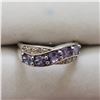 Image 1 : SILVER TANZANITE  RING (~SIZE 6.75)