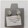 Image 3 : 14K YELLOW GOLD DIAMOND(0.24CT) EARRINGS
