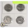 Image 1 : 4 CANADIAN DOLLAR COINS, YEARS 1979-1982