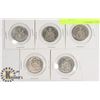 Image 1 : 5 CANADIAN 50 CENT COINS, YEARS 1968,1969,1970,