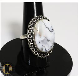 #208-DENDRITIC OPAL RING SIZE 7