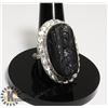 Image 1 : #224-BLACK TOURMALINE RING SIZE 9