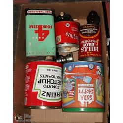 ESTATE BOX OF VINTAGE ADVERTISING TINS