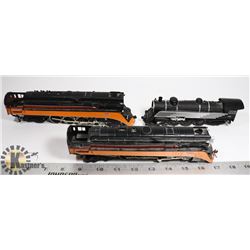 LOT OF THREE TRAIN ENGINE MODEL