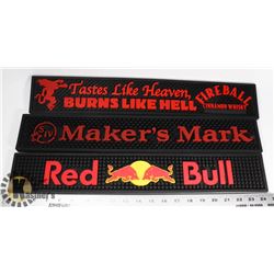 SET OF 3 RUBBER DRINK MATS (LOT)
