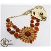 Image 1 : AMBER NECKLACE AND EARRING SET