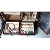 Image 2 : 1)  DELUXE GLASS FRONTED JEWELRY BOX