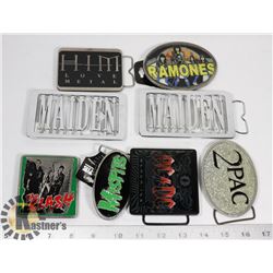 MUSIC BELT BUCKLES LOT OF 8 (USED)
