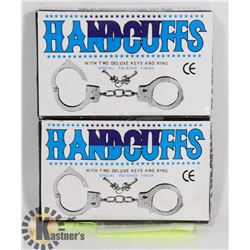 TWO HANDCUFFS WITH KEYS