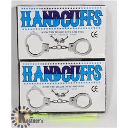 TWO HANDCUFFS WITH KEYS