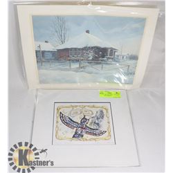 LOT OF TWO ART PRINT : JOE HAIRE AND J. WILLIAMSON