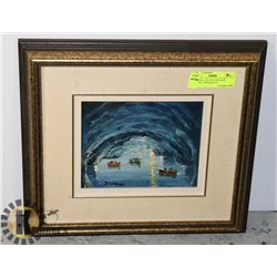 ORIGINAL OIL ON CANVAS BY SILVANI - BOATING AT