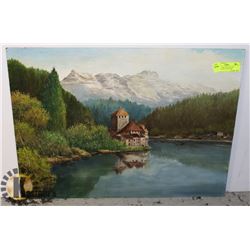 ORIGINAL  OIL ON PANEL BY J.W.VAN LOON, CIRCA 1968