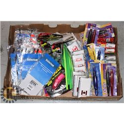 FLAT OF OFFICE SUPPLIES, PASSPORT HOLDERS, AND