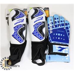 FLAT WITH TWO NEW KIDS SHIN GUARD SETS AND