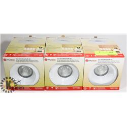 BUNDLE OF 3 NEW UTILITECH 3" GU10 WHITE BAFFLE