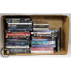 BOX OF MOVES & DVDS SETS