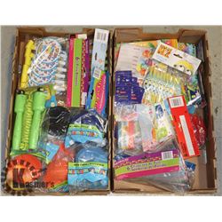 TWO FLATS OF ASSORTED PARTY SUPPLIES