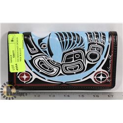 NEW NATIVE WESTCOAST DESIGN LARGE ZIPPER WALLET