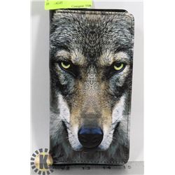 NEW PORTRAIT OF A WOLF  LARGE ZIPPER WALLET