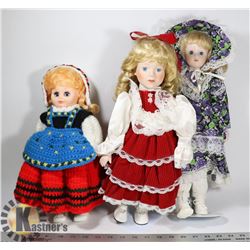 3 MARY MAXIM ORIGINAL VINTAGE DOLLS HANDMADE