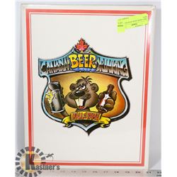 1980'S DRINK MORE BEER MANCAVE SIGN