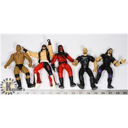 BAG OF WRESTLING FIGURES ROCK STONE COLD TAKER