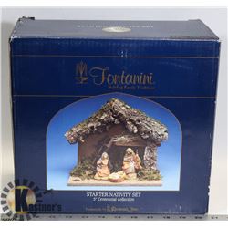 FONTANINI NATIVITY SET. BRAND NEW, NEVER OPENED.