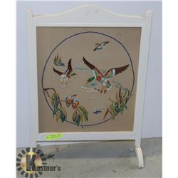 ANTIQUE FIREPLACE COVER. HAND STITCHED NEEDLEPOINT