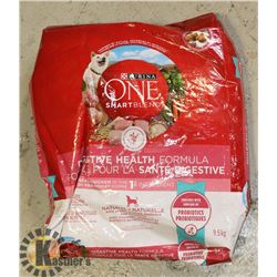 BAG OF PURINA ONE DOG FOOD