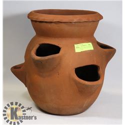 TERRACOTTA LARGE STRAWBERRY POT- 15" TALL