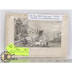 32 ORIG. STEEL ENGRAVINGS C. 1830 FEATURING