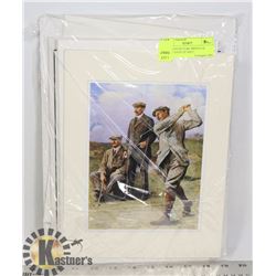 7 MATTED PICTURE /PRINTS OF EARLY DAYS OF GOLF