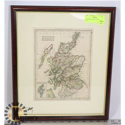 ENGRAVED MAP OF SCOTLAND E. 1870