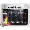 Image 1 : SET OF 24 UNI-BALL GEL PENS 18 BLACK 6 BLUE