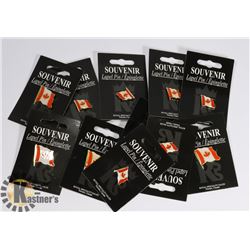 LOT OF 10 NEW CANADIAN FLAG LAPEL PINS VARIOUS