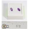 Image 1 : GENUINE AMETHYST GEMSTONES SET OF 2 (~1.7 CARATS)