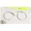 Image 1 : PAIR OF 925 STERLING SILVER HOOP EARRINGS