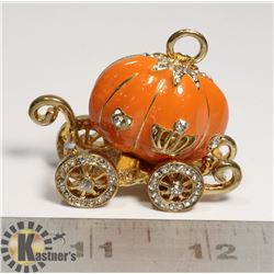 VINTAGE CRYSTAL PUMPKIN CINDERELLA COACH PENDANT