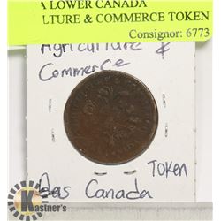 CANADA LOWER CANADA  AGRICULTURE & COMMERCE TOKEN