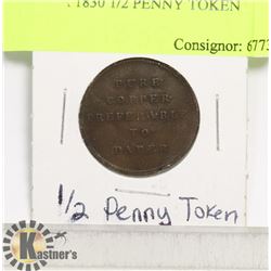 CANADA 1830 1/2 PENNY TOKEN