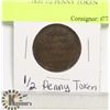 Image 1 : CANADA 1830 1/2 PENNY TOKEN