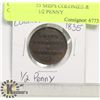 Image 1 : CANADA 1835 SHIPS COLONIES & COMMERCE 1/2 PENNY