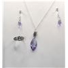 Image 1 : 14)  SET OF PALE MAUVE  SWAROVSKI CRYSTAL