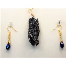 12)  WIRE WRAPPED RAINBOW TITANIUM