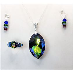 21)  SILVER TONE AND RAINBOW TITANIUM