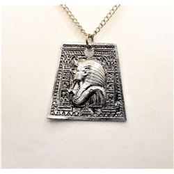 16)  SILVER TONE EGYPTIAN PHARAOH