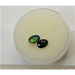 8)  LOT OF 2 MATCHED OVAL NATURAL