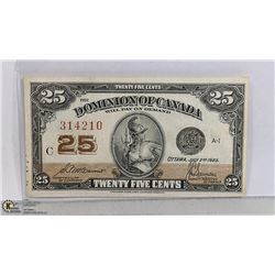 CANADIAN 1923 SHINPLASTER